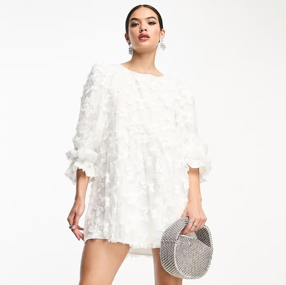 Sister Jane long sleeve Star Textured Mini Dress